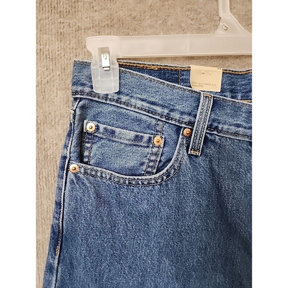 Levis 405 Shorts Mens 33 Blue Medium Wash Standard Fit 100% Cotton NEW - Picture 2 of 9